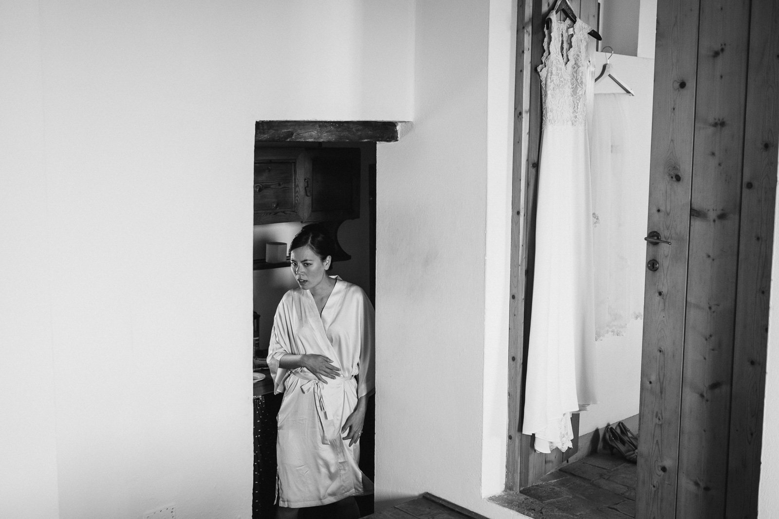 Bride in the doorway