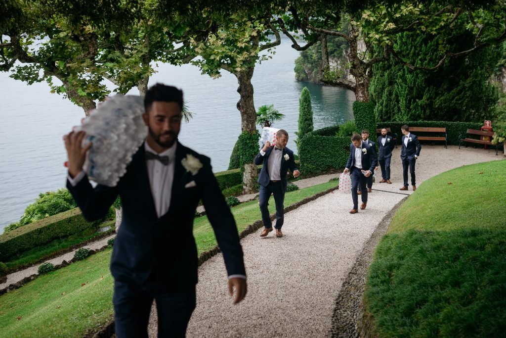 Walking inside Villa Balbianello: getting ready for the Wedding