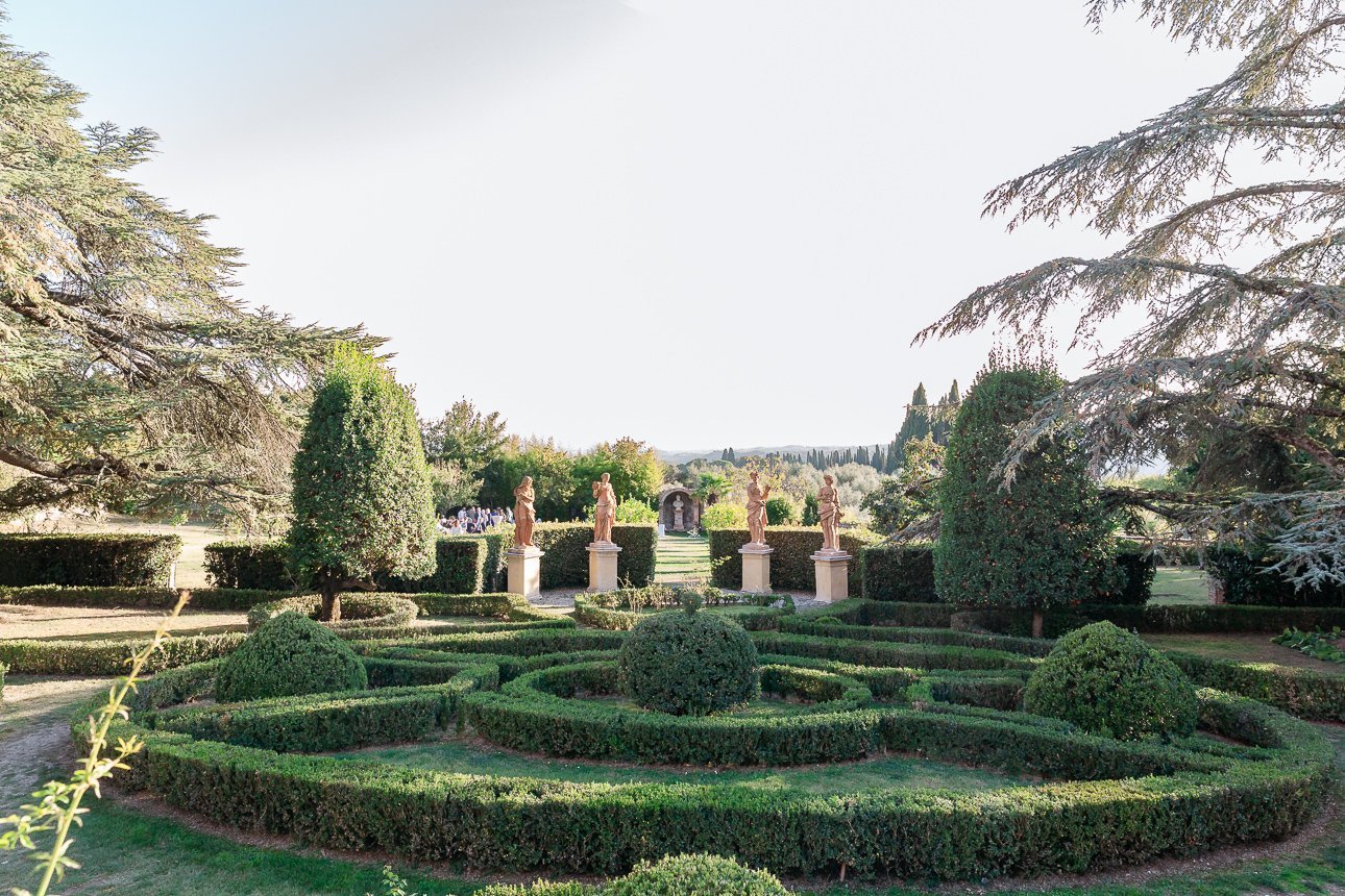 The geometric hedges of the Italian garden at Villa Catignano