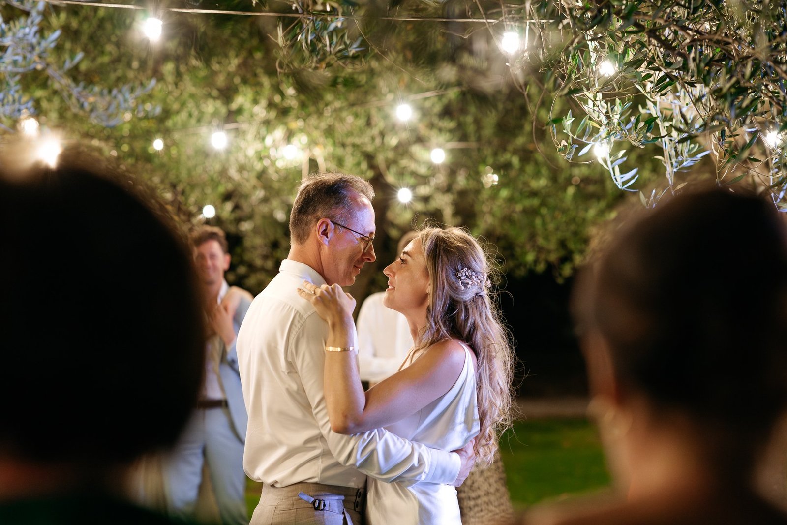 Nic and Evelien's first dance under the olive trees