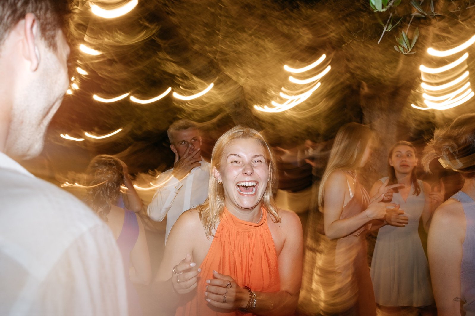 Guest dancing at the party