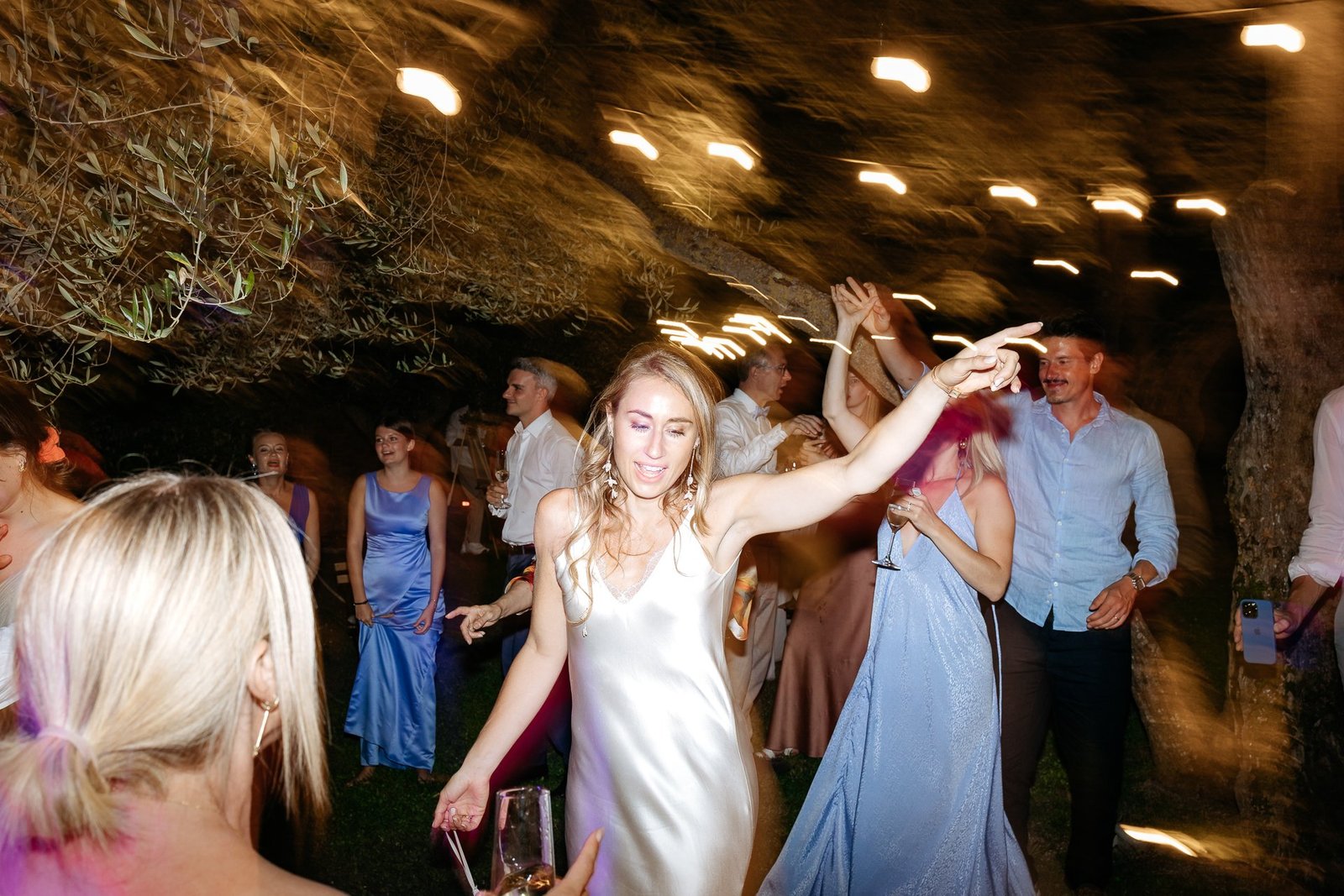 Evelien dancing at the party