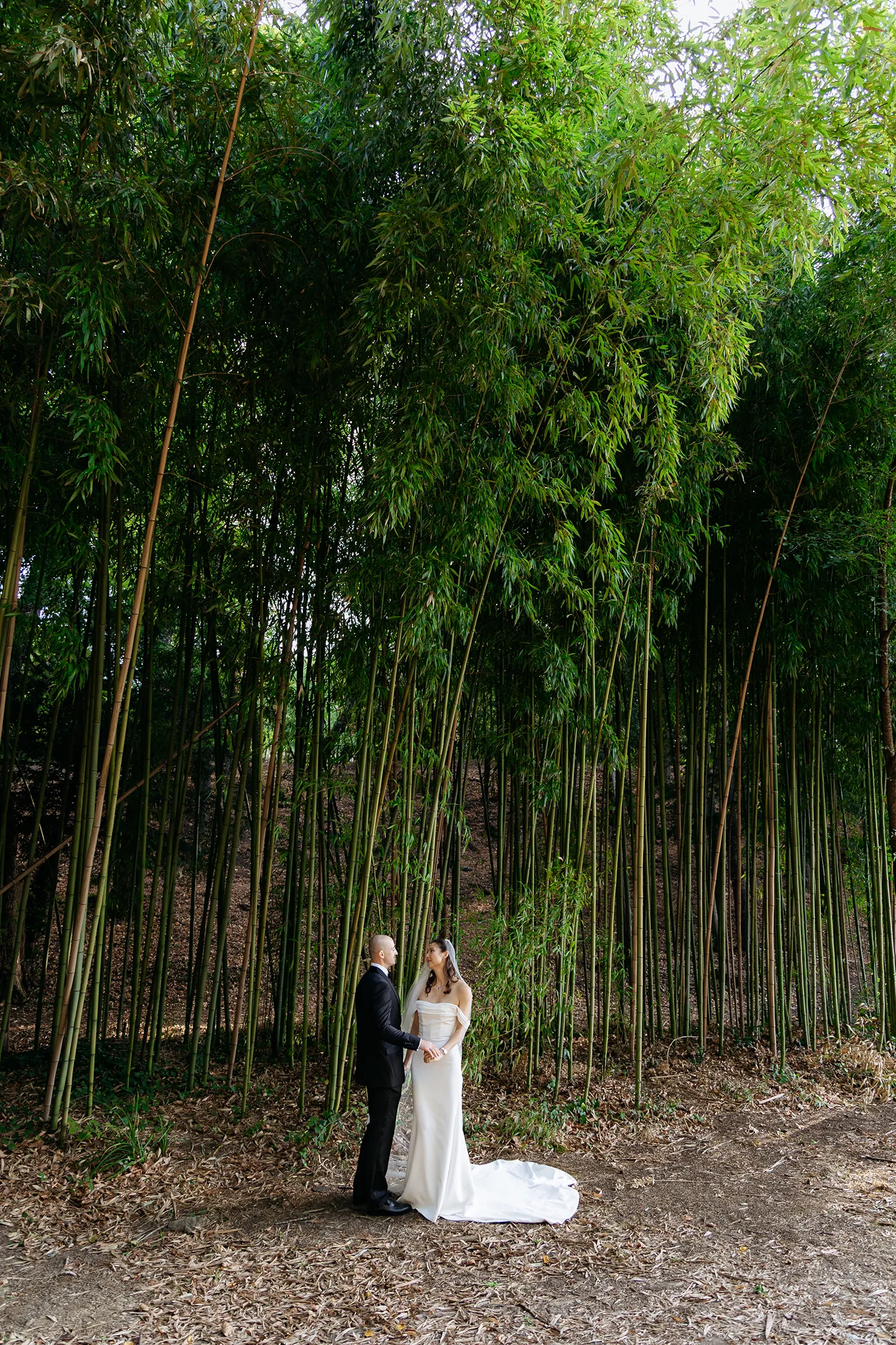 bride and groom during a portrait session at villa castelletti
