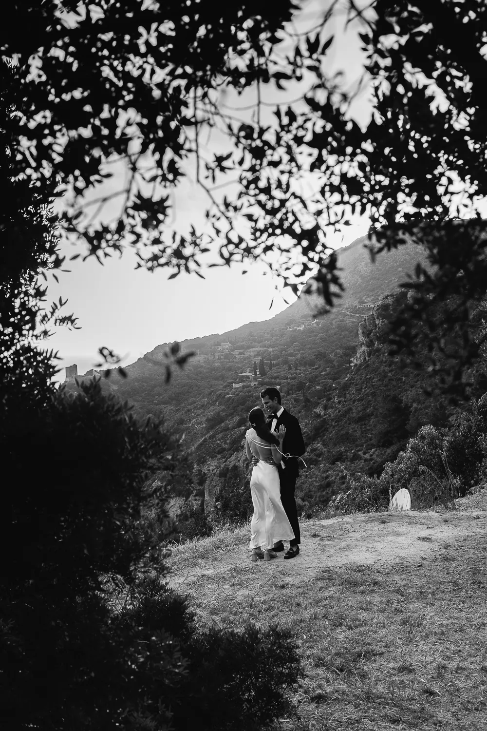 bride and groom during an intimate portrait session at argentario tuscany